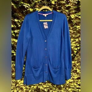 Isaac Mizrahi Live Cardigan Sweater Royal Blue Women’s Medium New